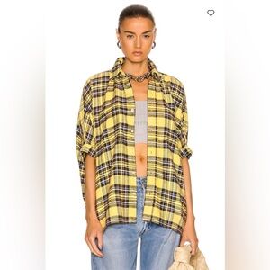 R13 Plaid Oversized Boxy Shirt size Small